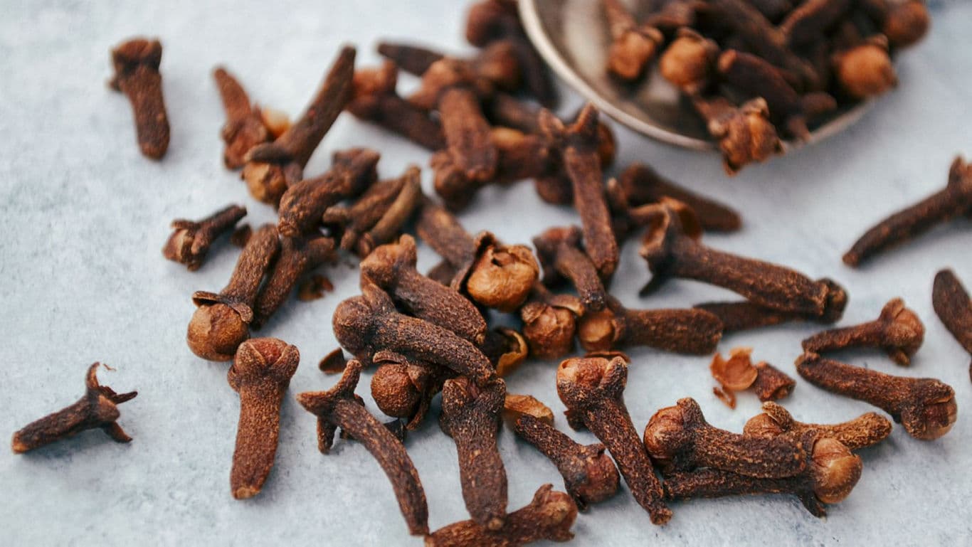 Close-up of dried cloves on a surface
