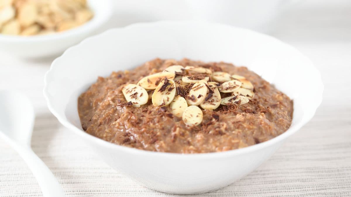 bowl of chocolate porridge