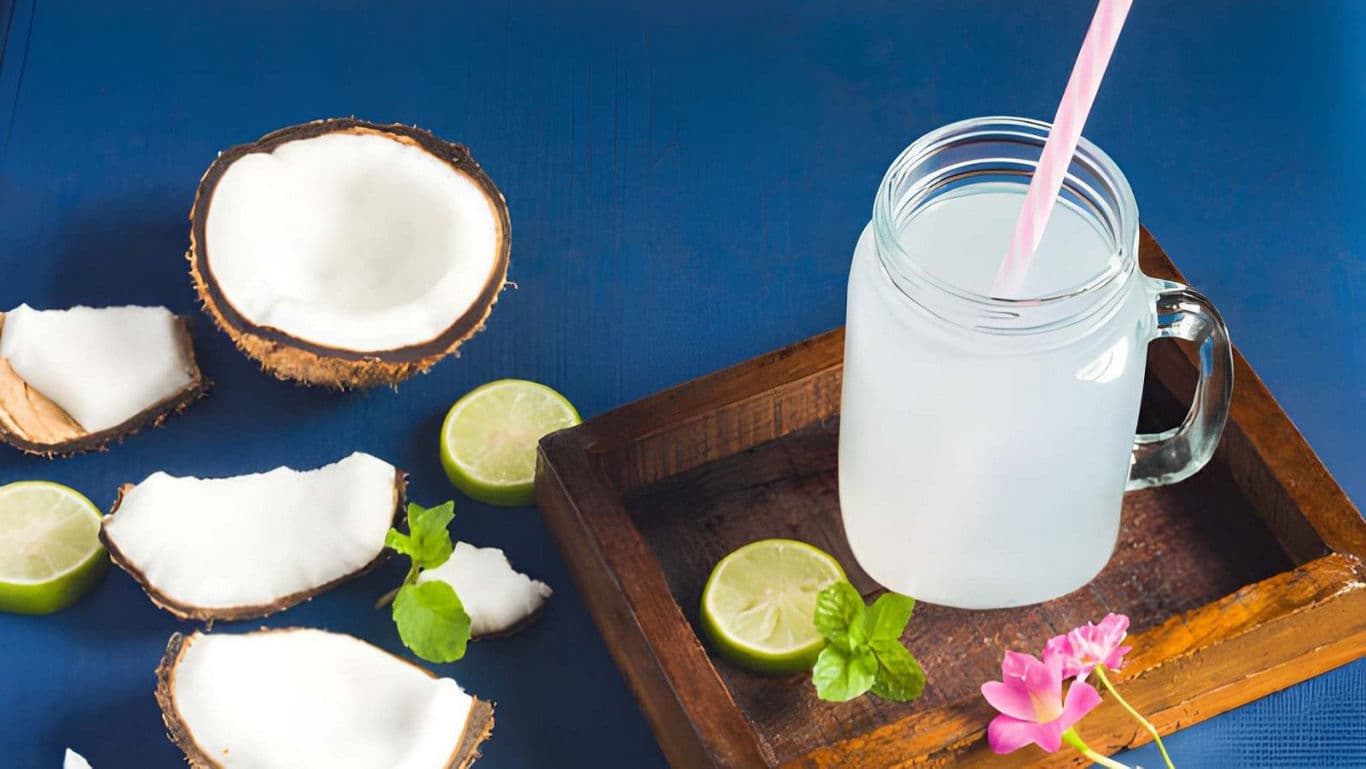 Coconut water drink.