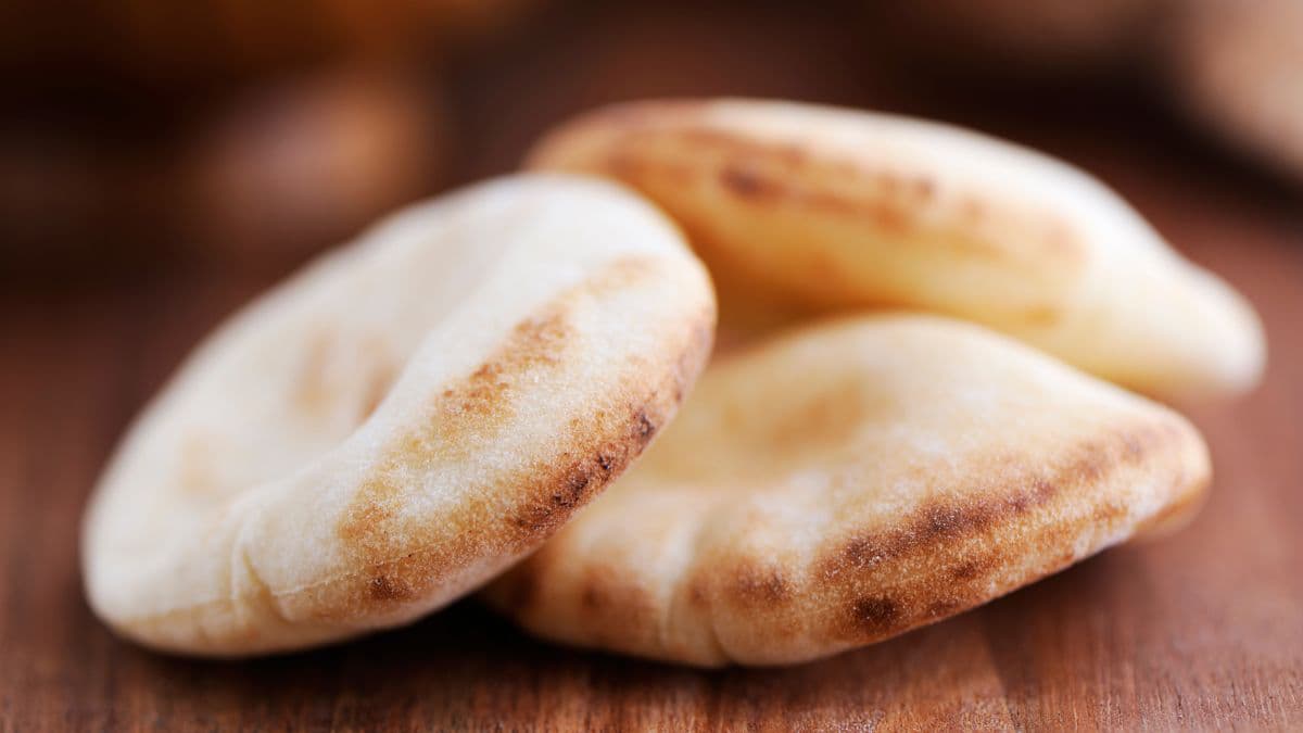 Pita on a plate