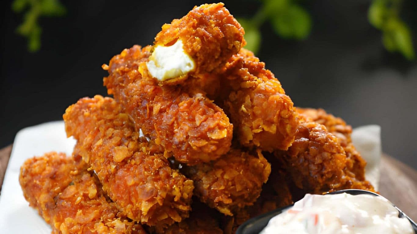 Crispy Fried Cheese Sticks with Dipping Sauce