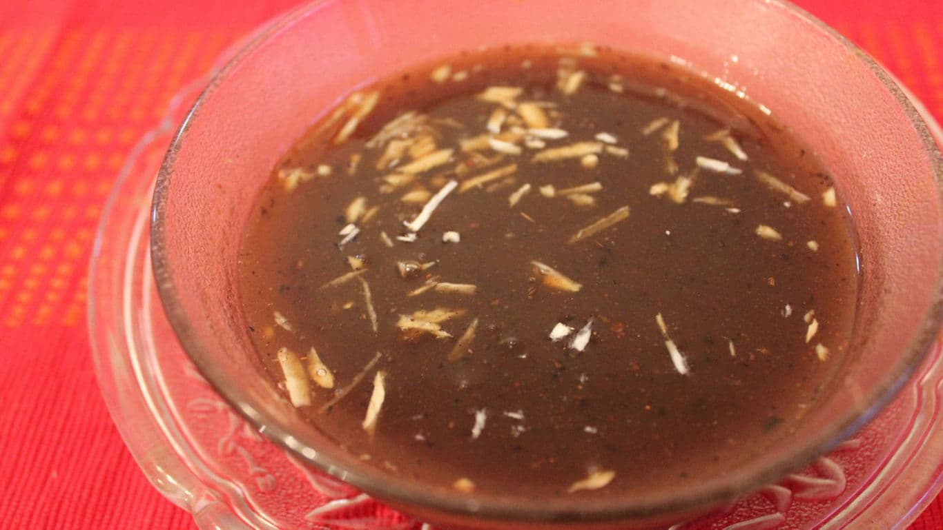 Bowl of hot and sour soup