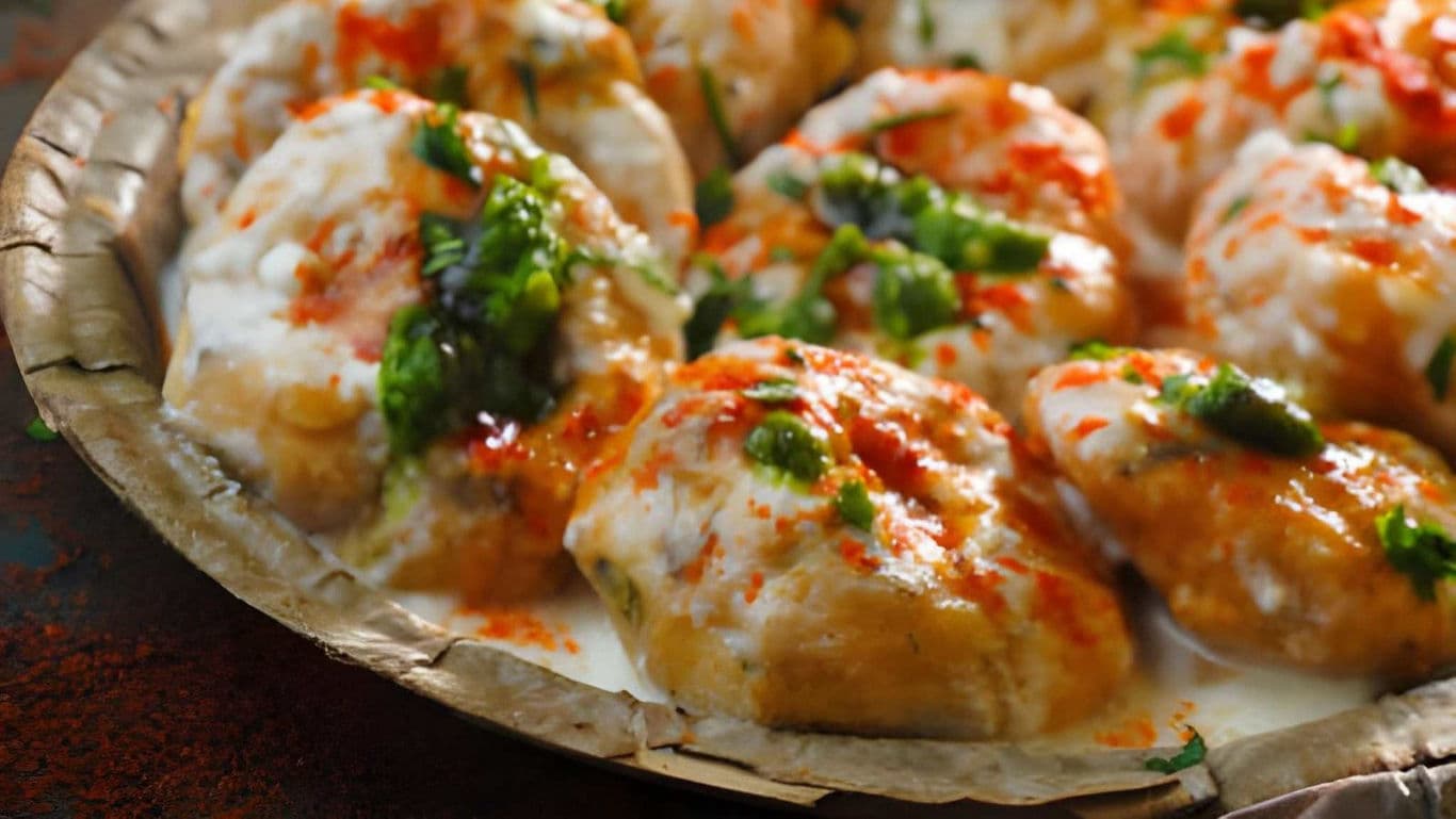 Dahi vada on a plate