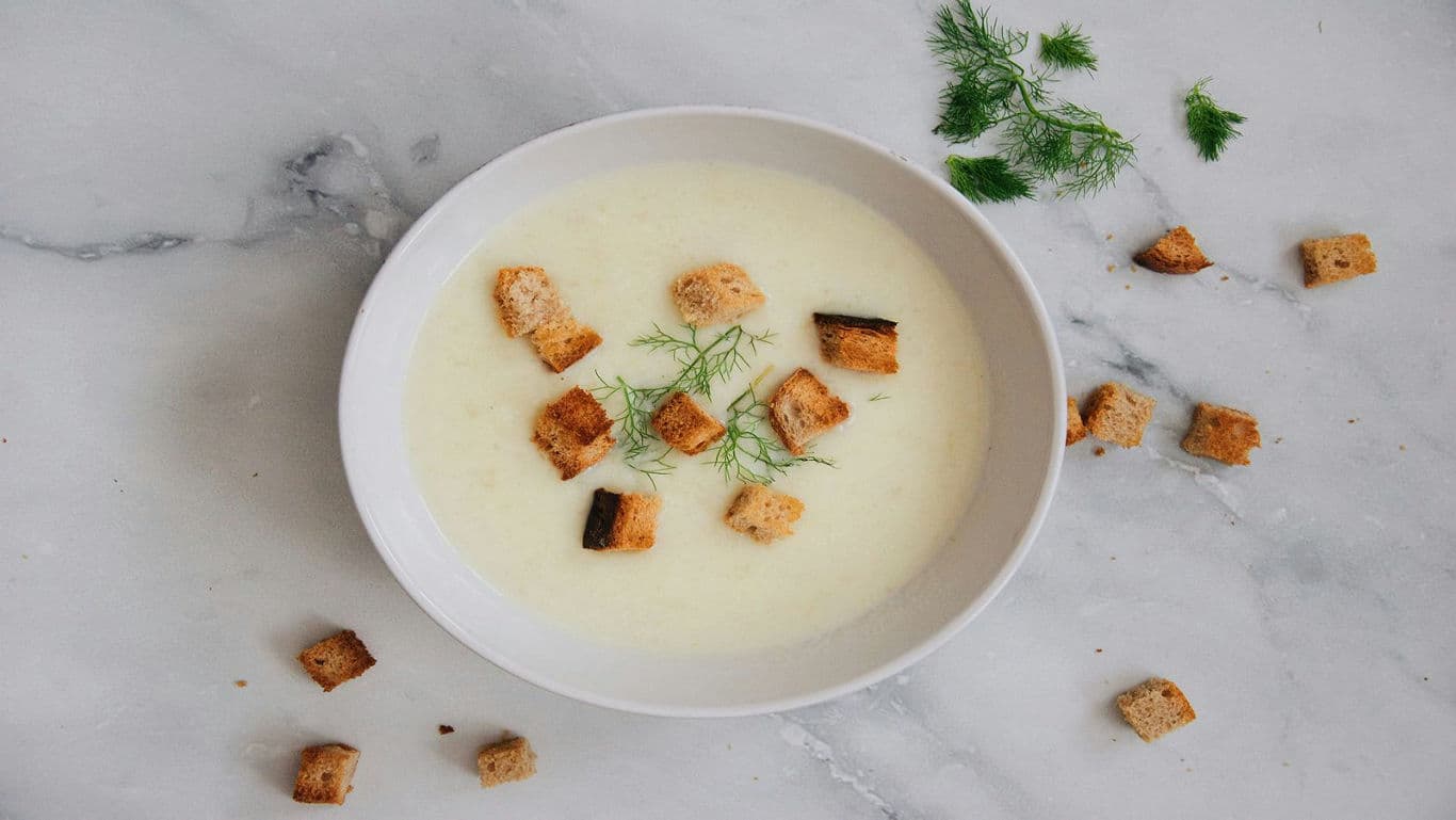 bowl of white soup