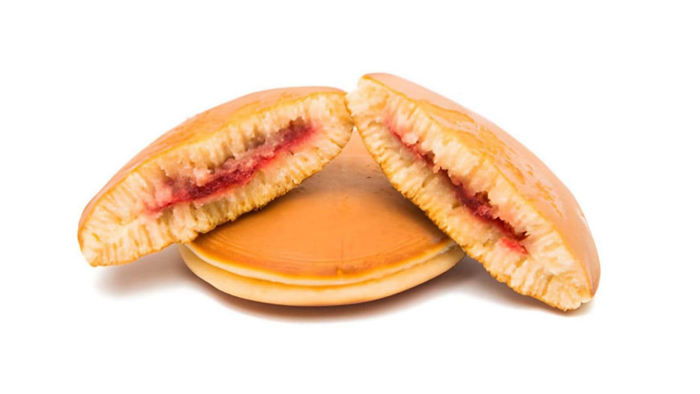 Japanese dorayaki pancakes with sweet red bean filling