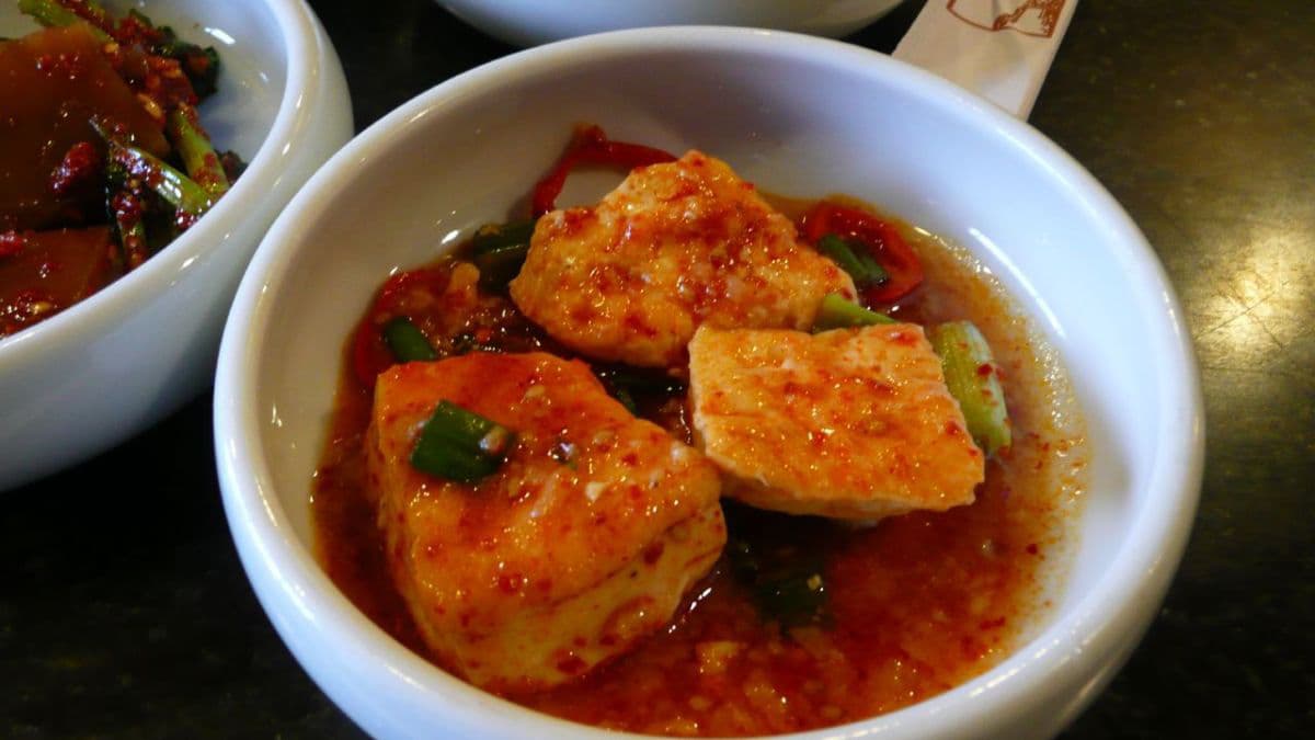 A bowl of dubu jorim