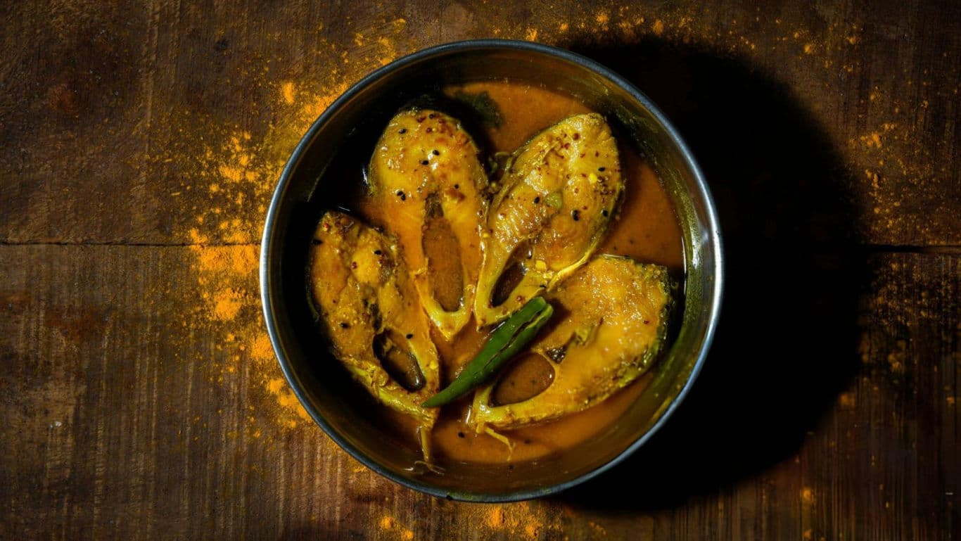 Spices in Bowl on Rustic Wooden Tabletop