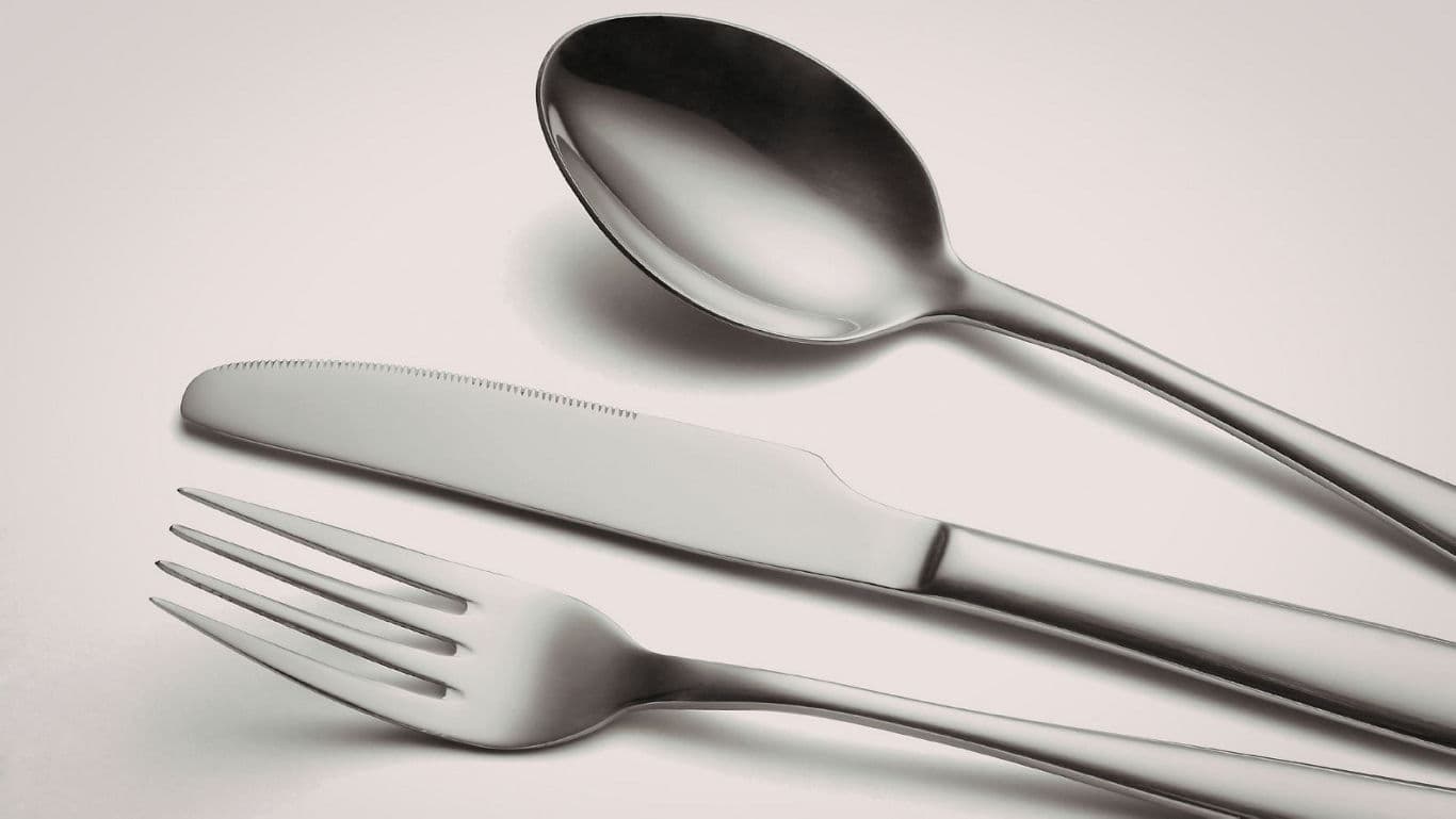 Stainless steel fork knife and spoon set