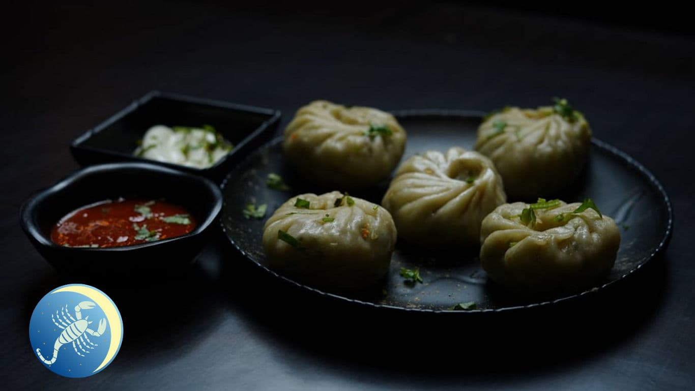 Momos with scorpio symbol