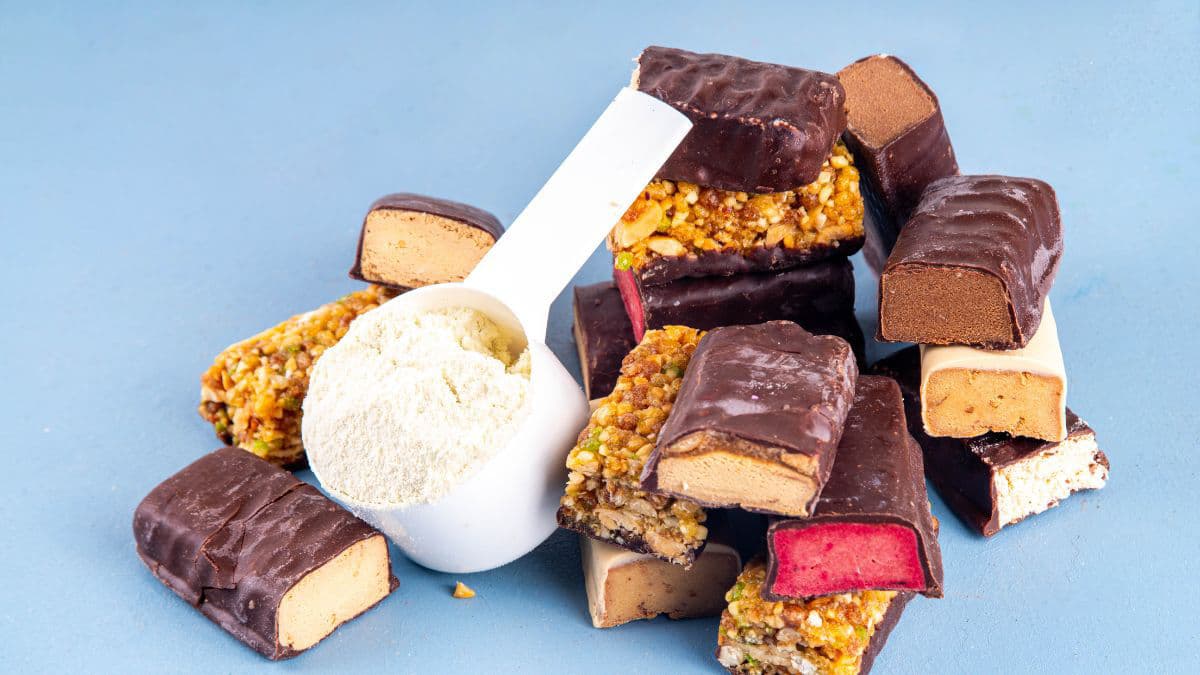 Stack of protein bars
