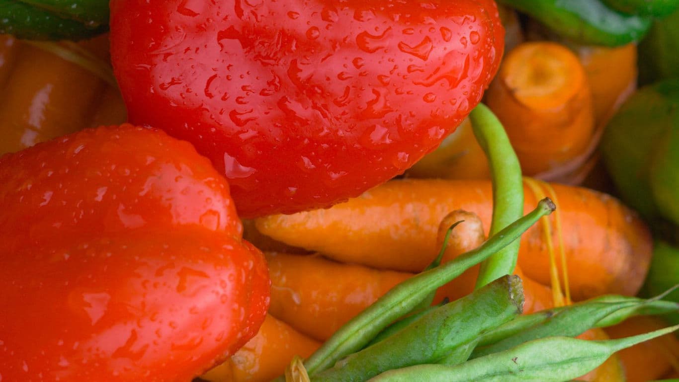 Fresh and frozen vegetables.