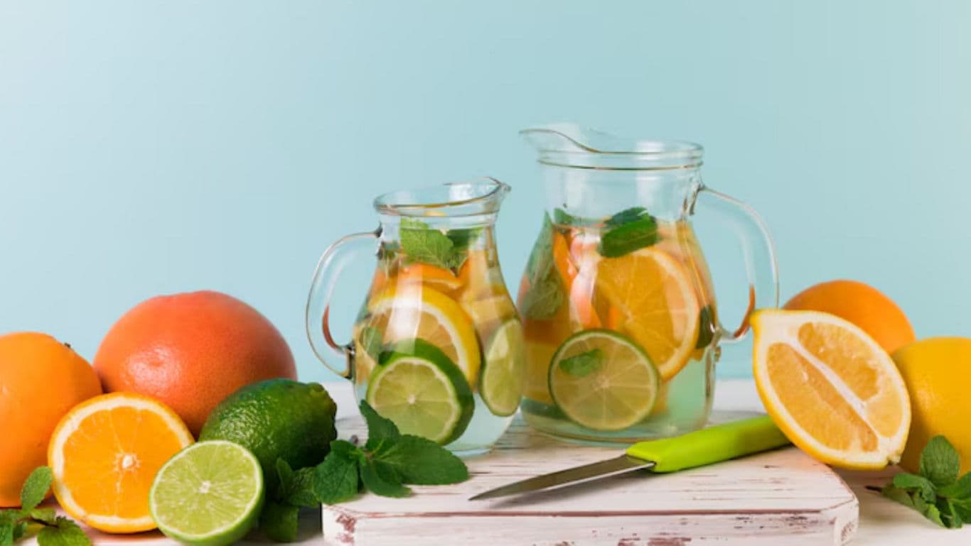 Citrus Infused Water with Fresh Fruits