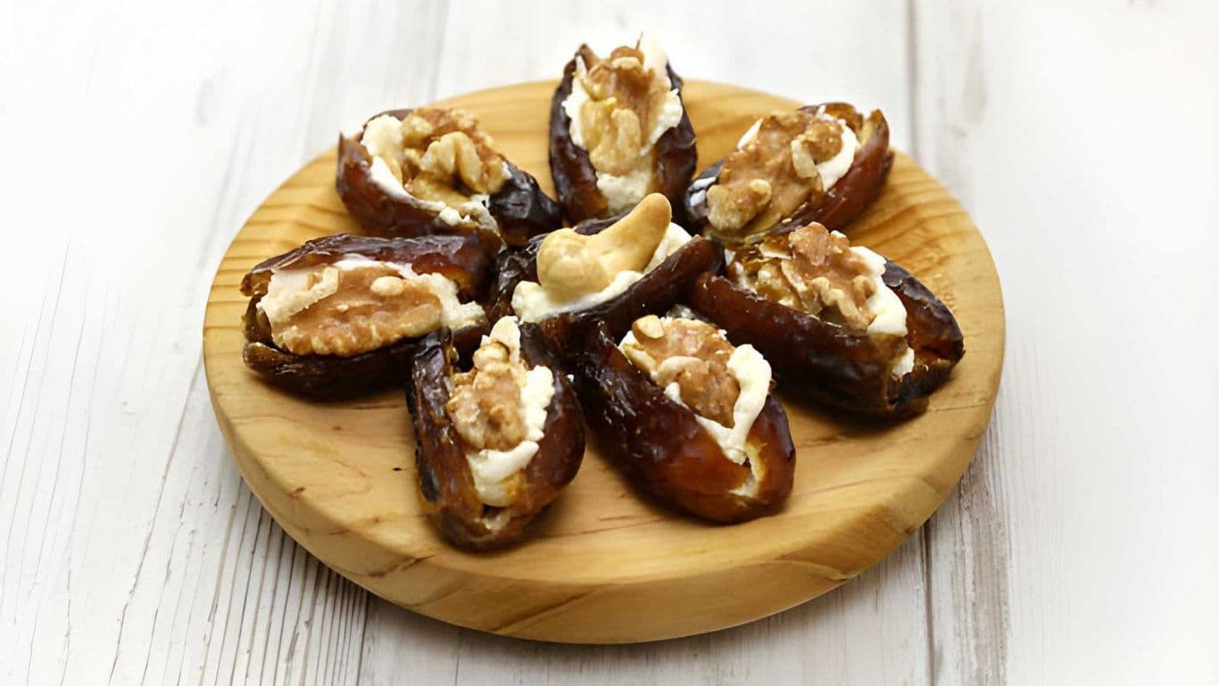 Stuffed Dates with Cream Cheese and Walnuts