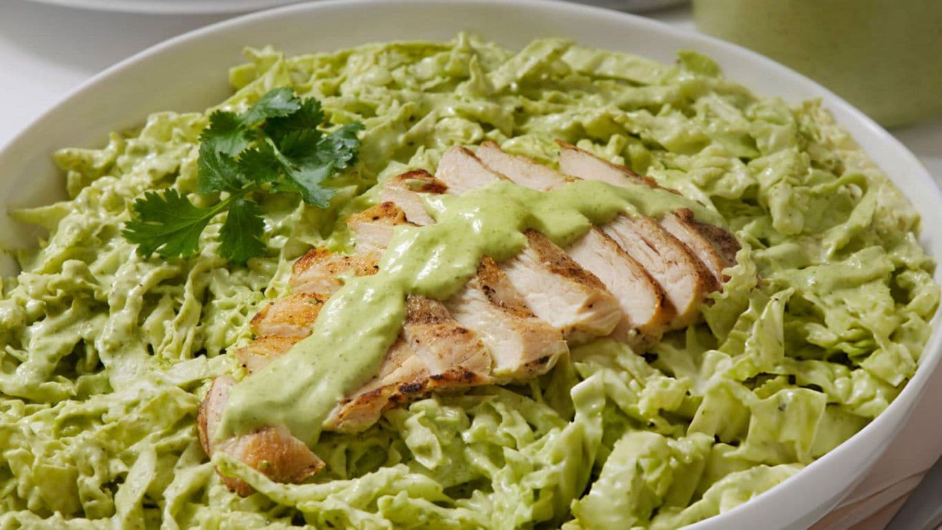 Grilled Chicken Salad with Creamy Green Dressing