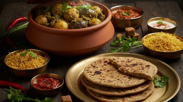 Spread of Kathiawadi dishes