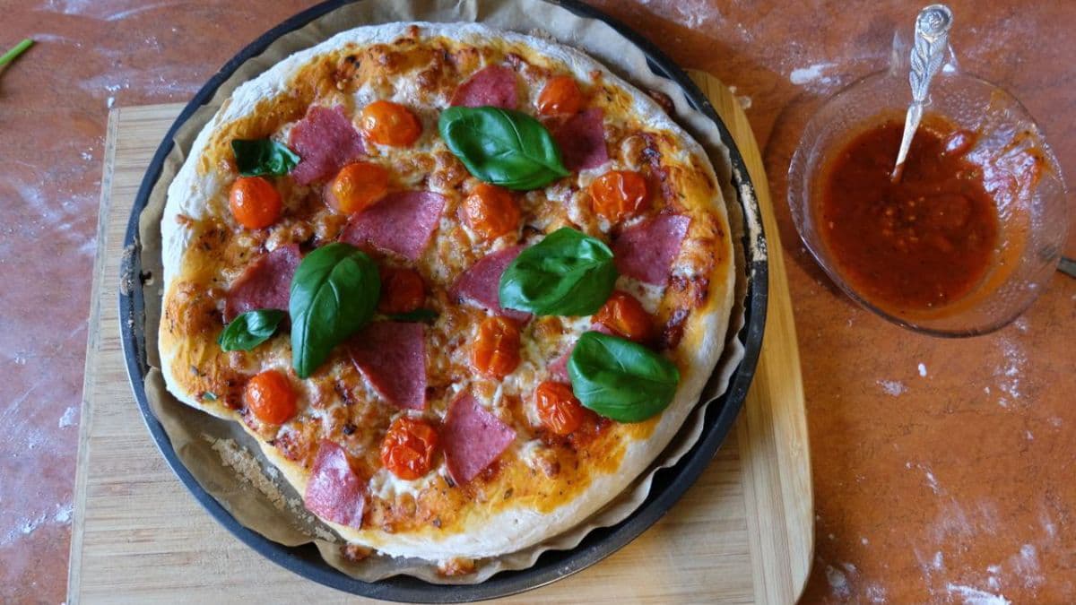 Fresh homemade pizza