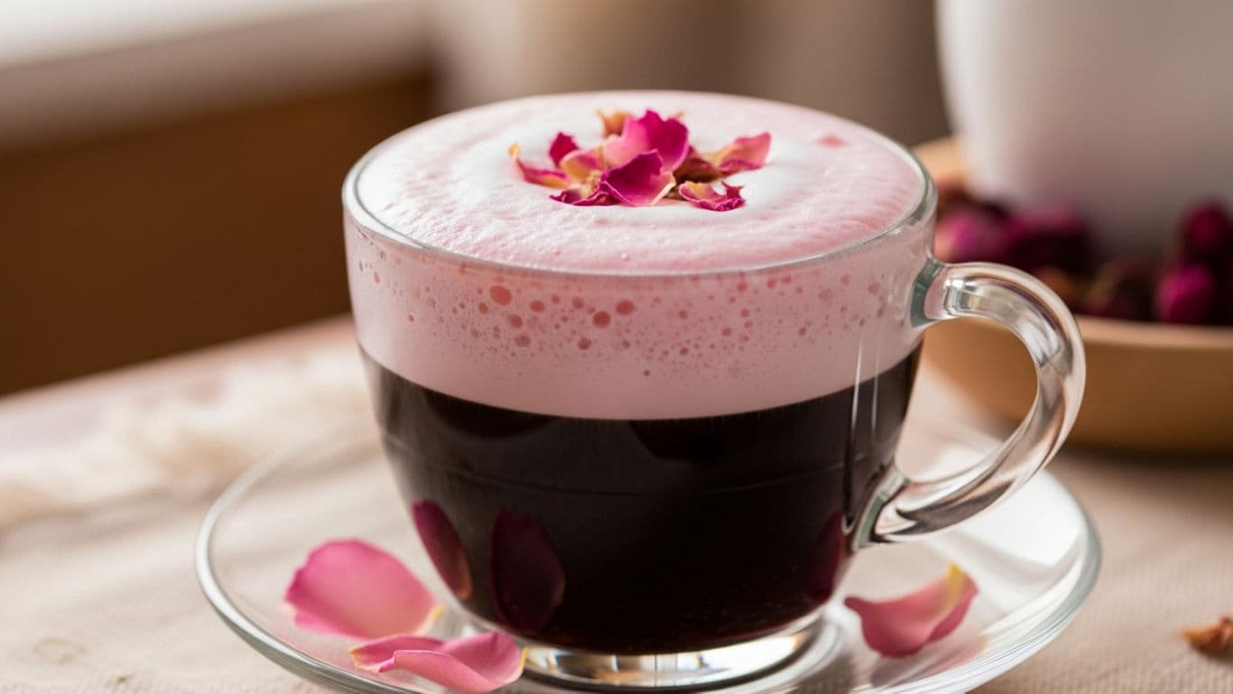hot rose latte