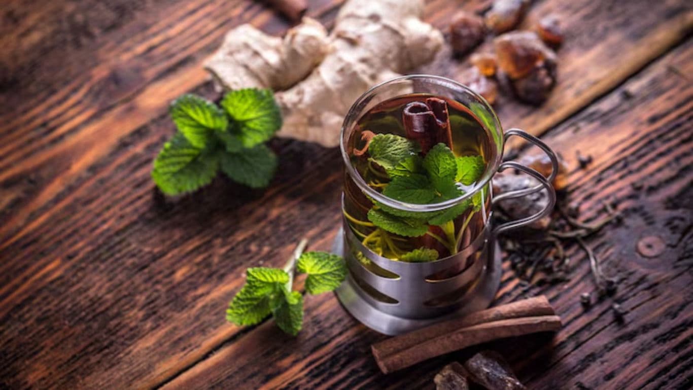 Herbal Tea with Mint and Spices