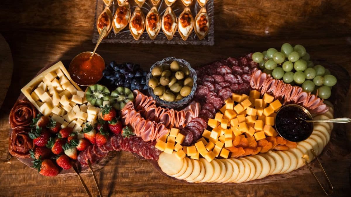 elaborate charcuterie board