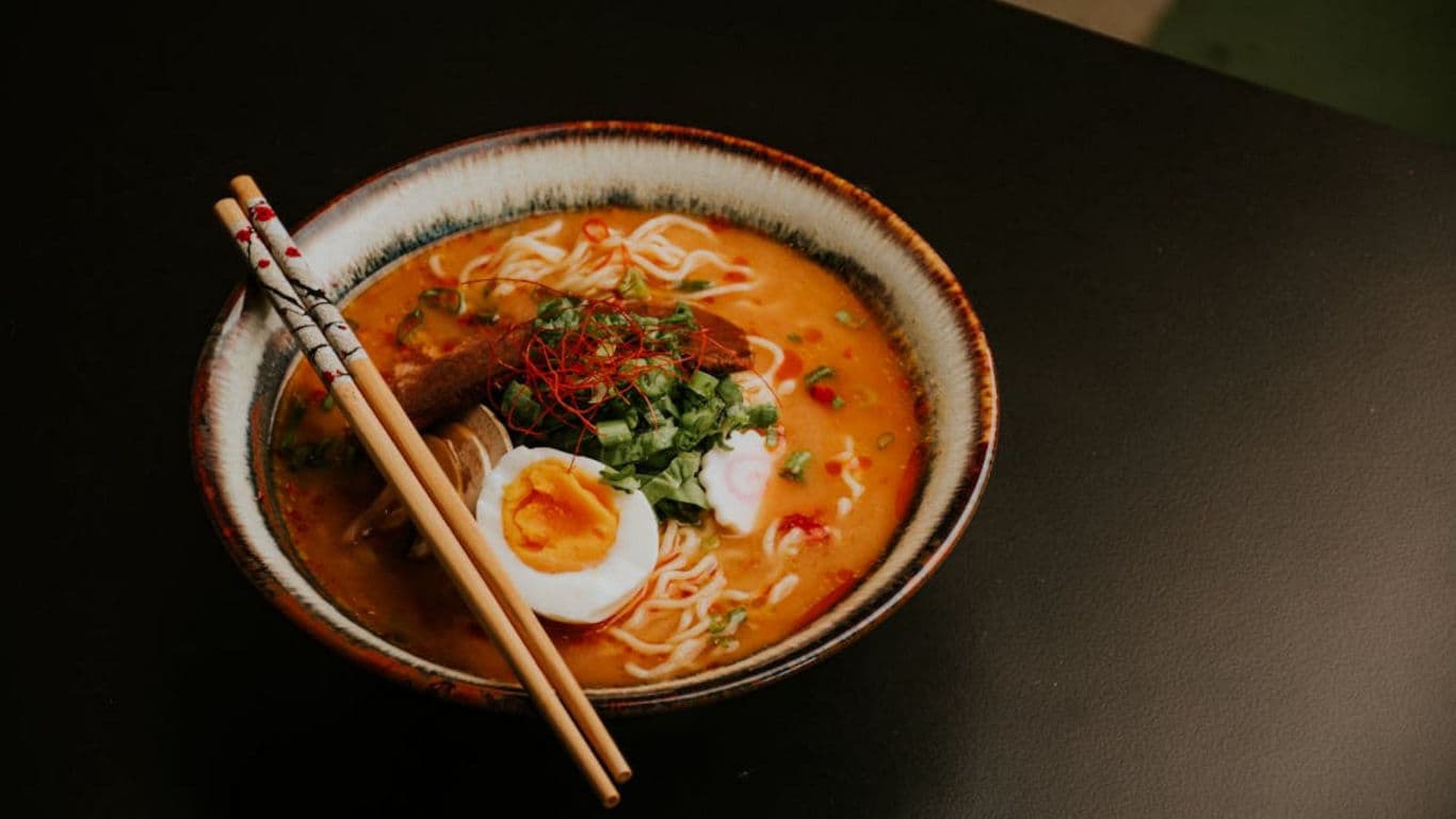 Bowl of curry ramen - banner image
