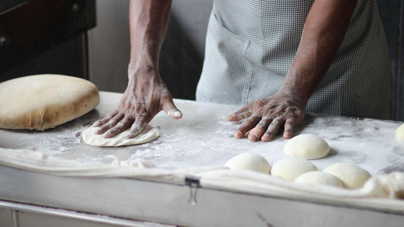 Fluffy golden luchis fried to perfection