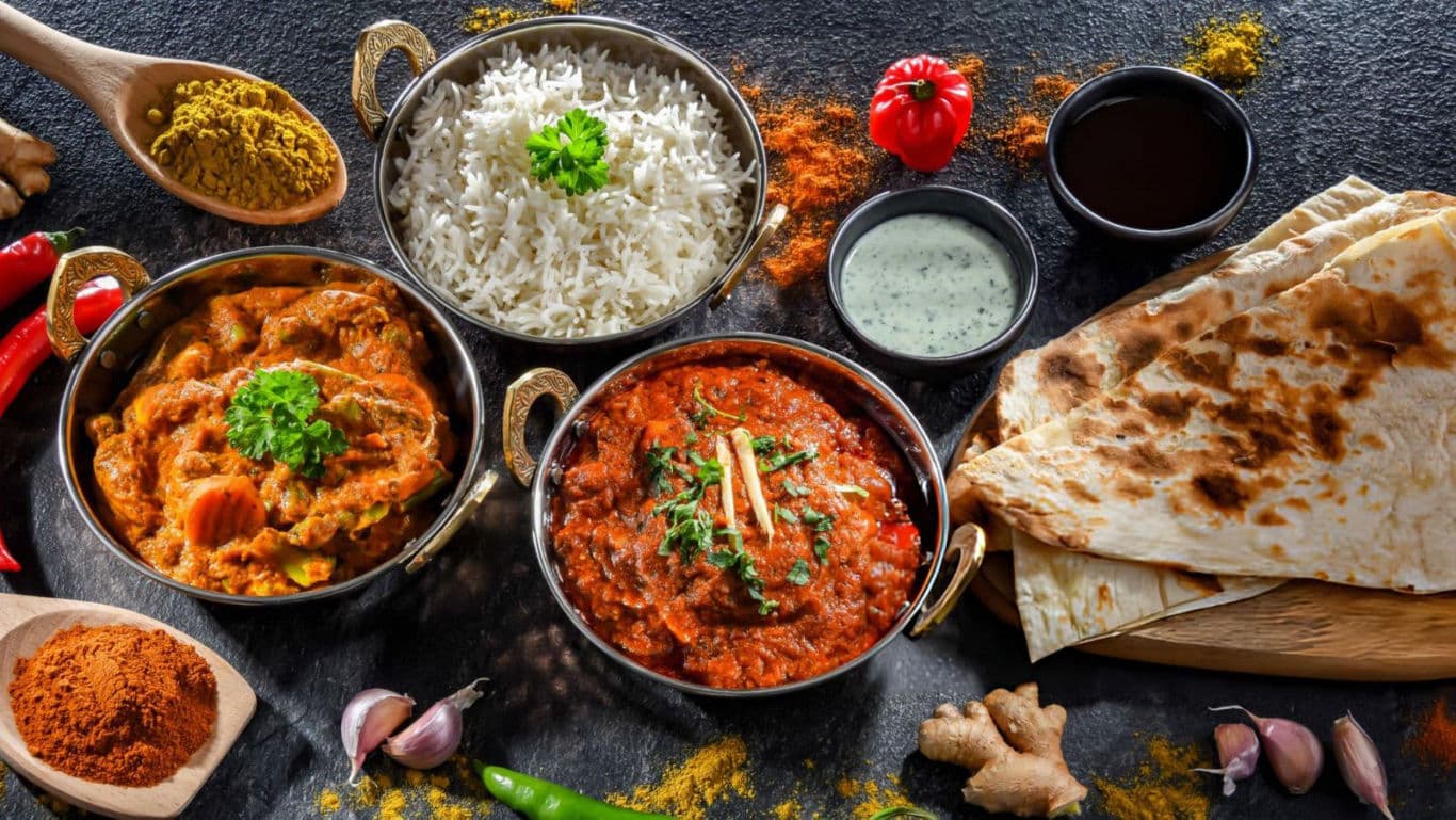 Instant curry mixes on display