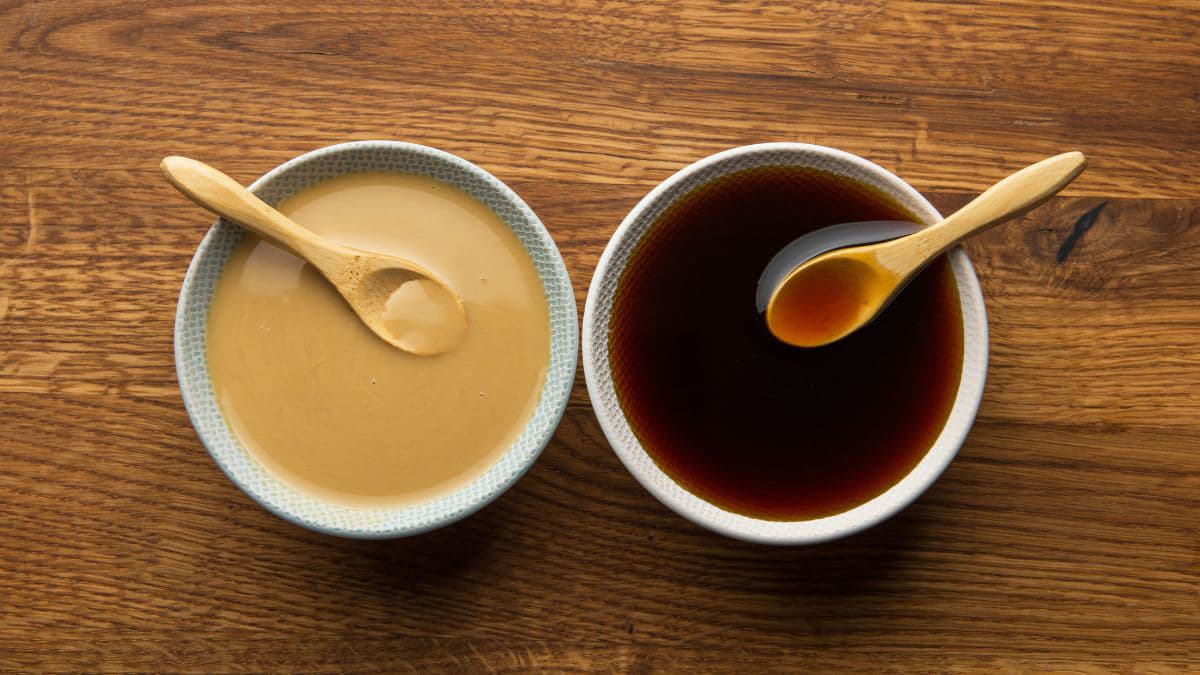 two sauce bowls