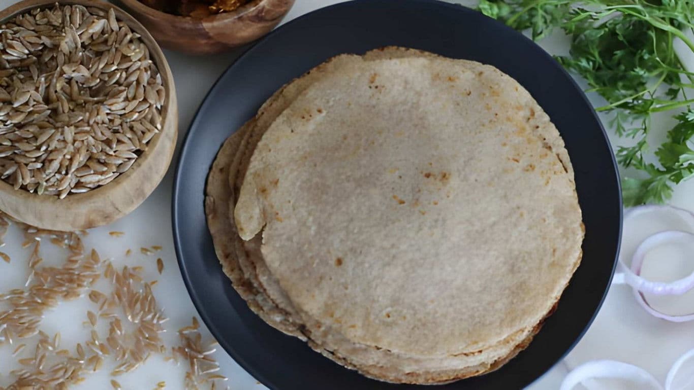 Stack of Whole Wheat Flatbreads with Grains