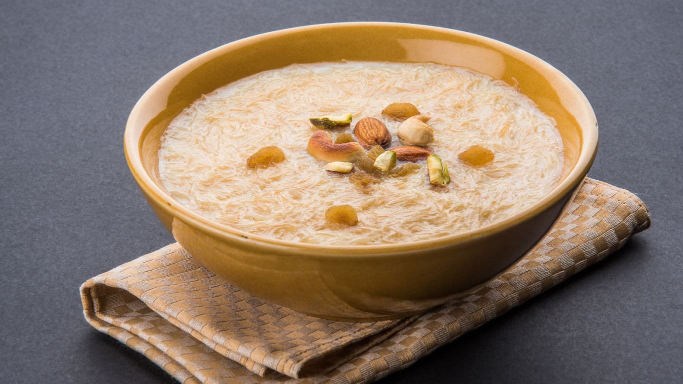Traditional Seviyan Dessert with Mixed Nuts Topping