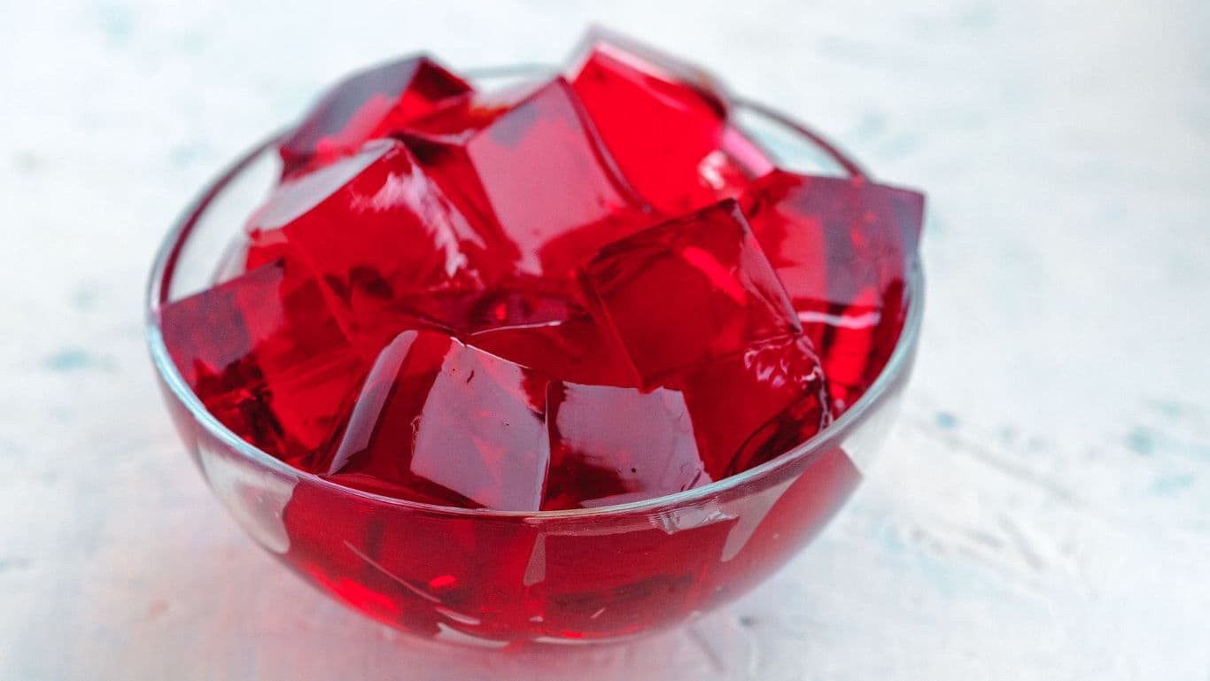 Korean cutting jelly in a bowl