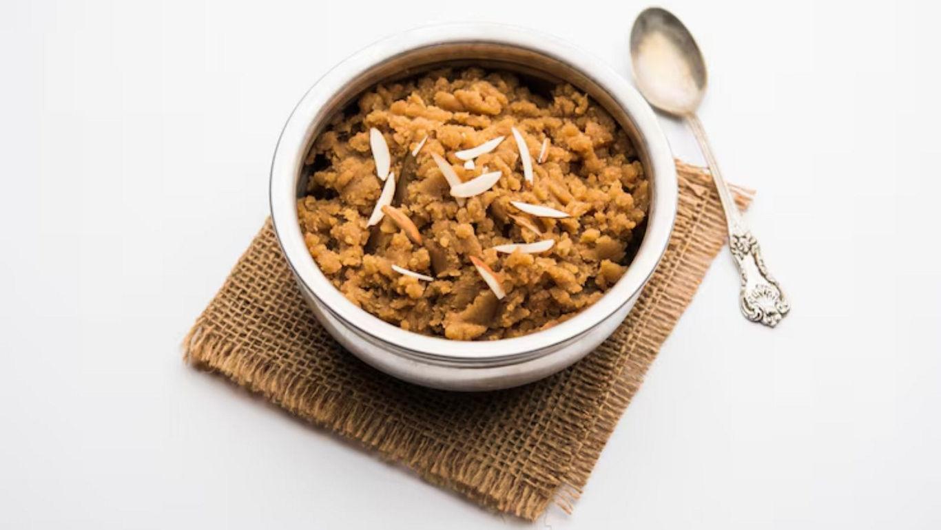 Traditional Indian dessert in white bowl