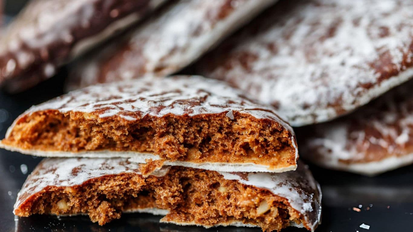 Close-up of spiced gingerbread cookies
