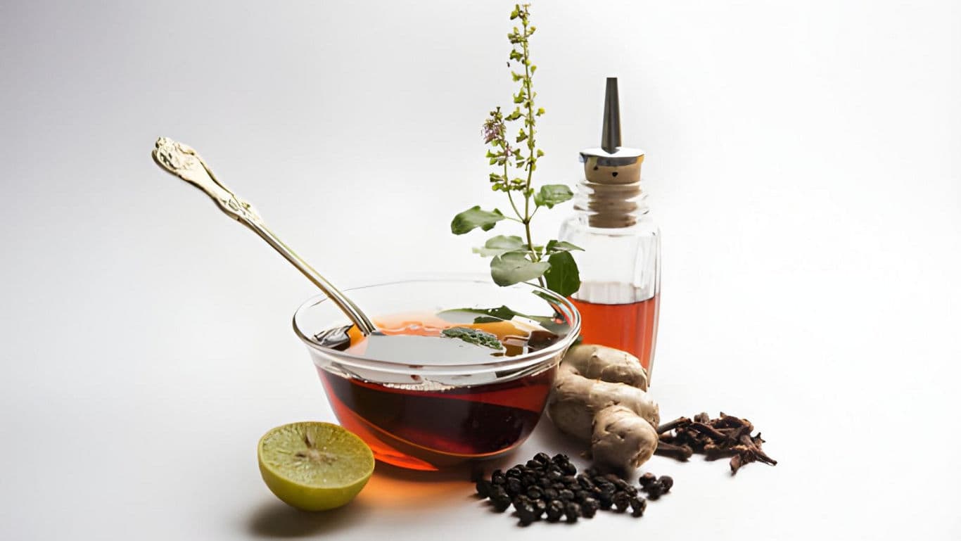 Herbal tea with fresh ingredients