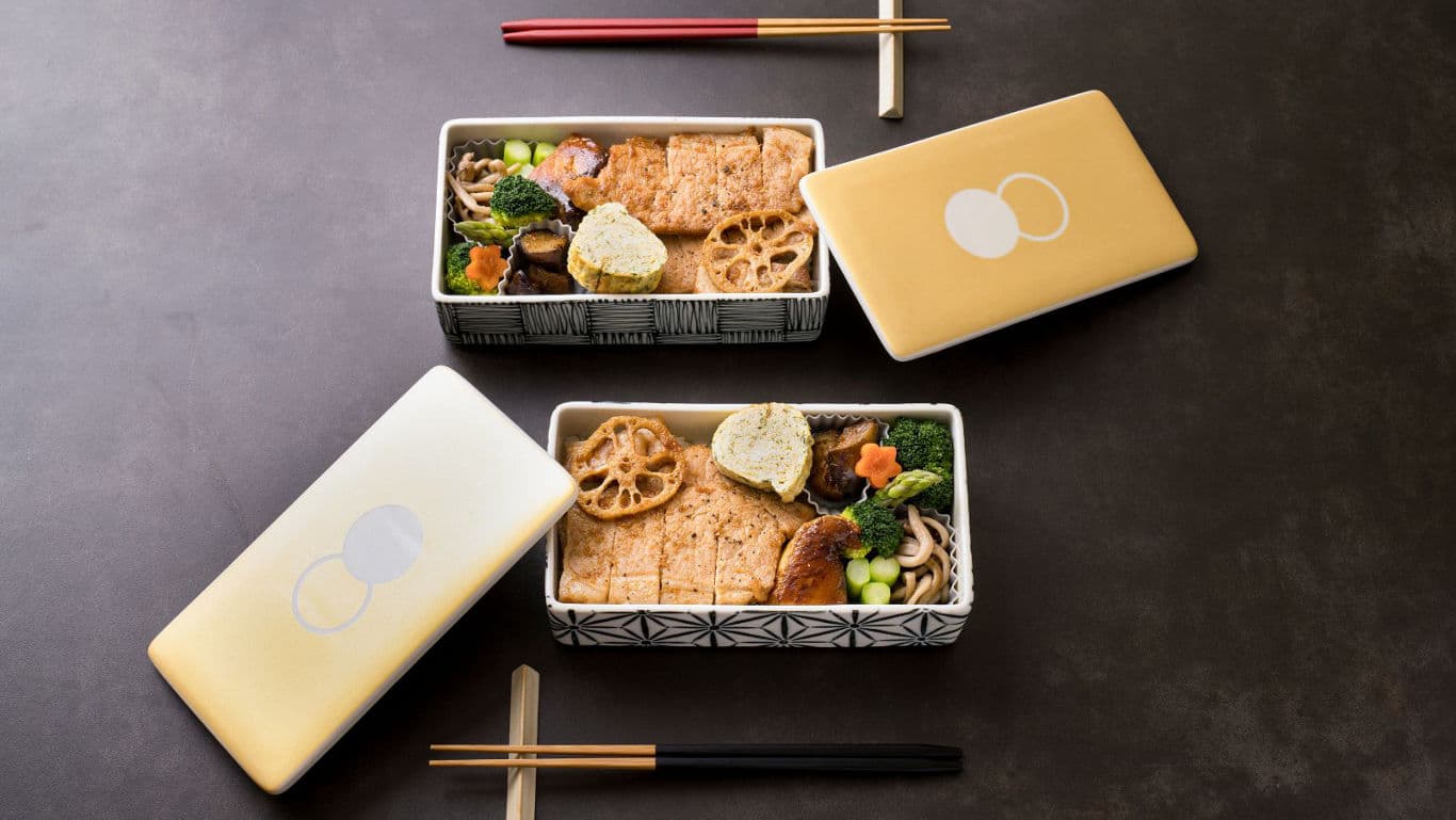 A neatly arranged Japanese bento box
