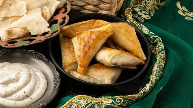 Samosas and dips for Eid Party