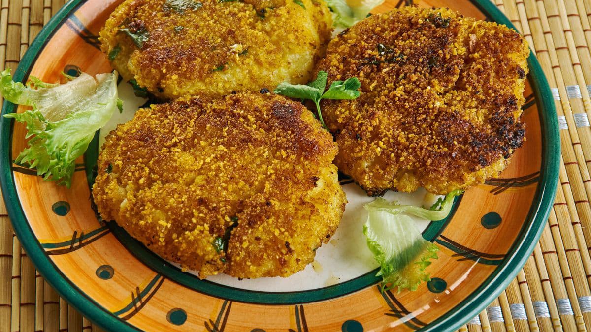 Tikkis on a plate