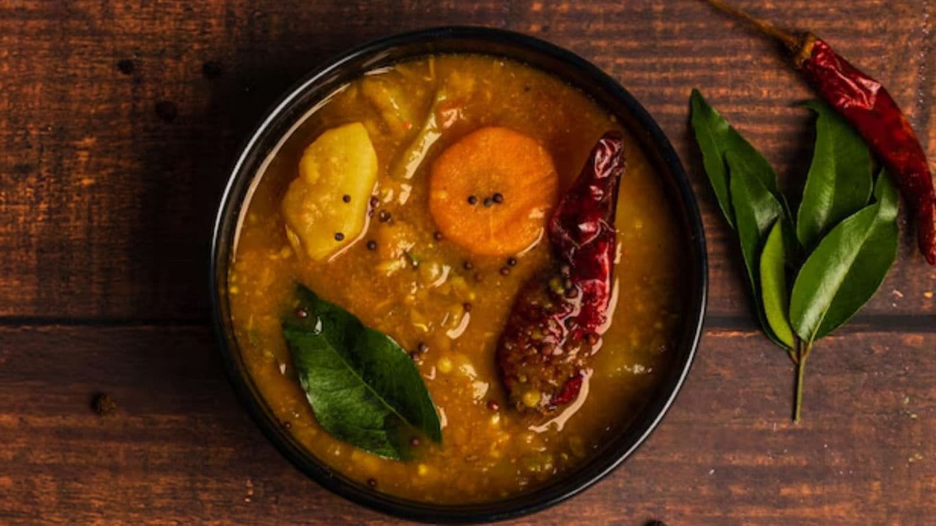 Traditional South Indian Sambar with Vegetables