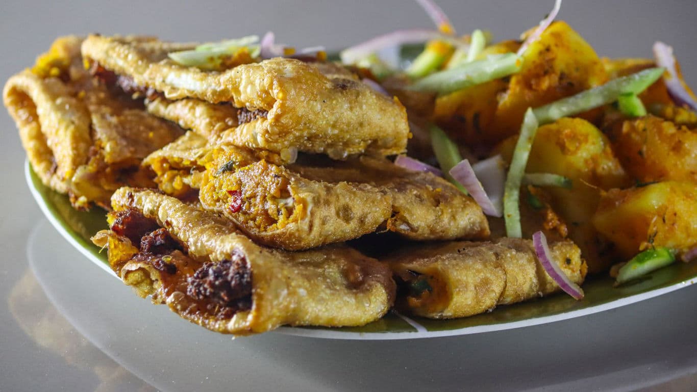 Stuffed Indian Parathas with Spiced Potato Salad