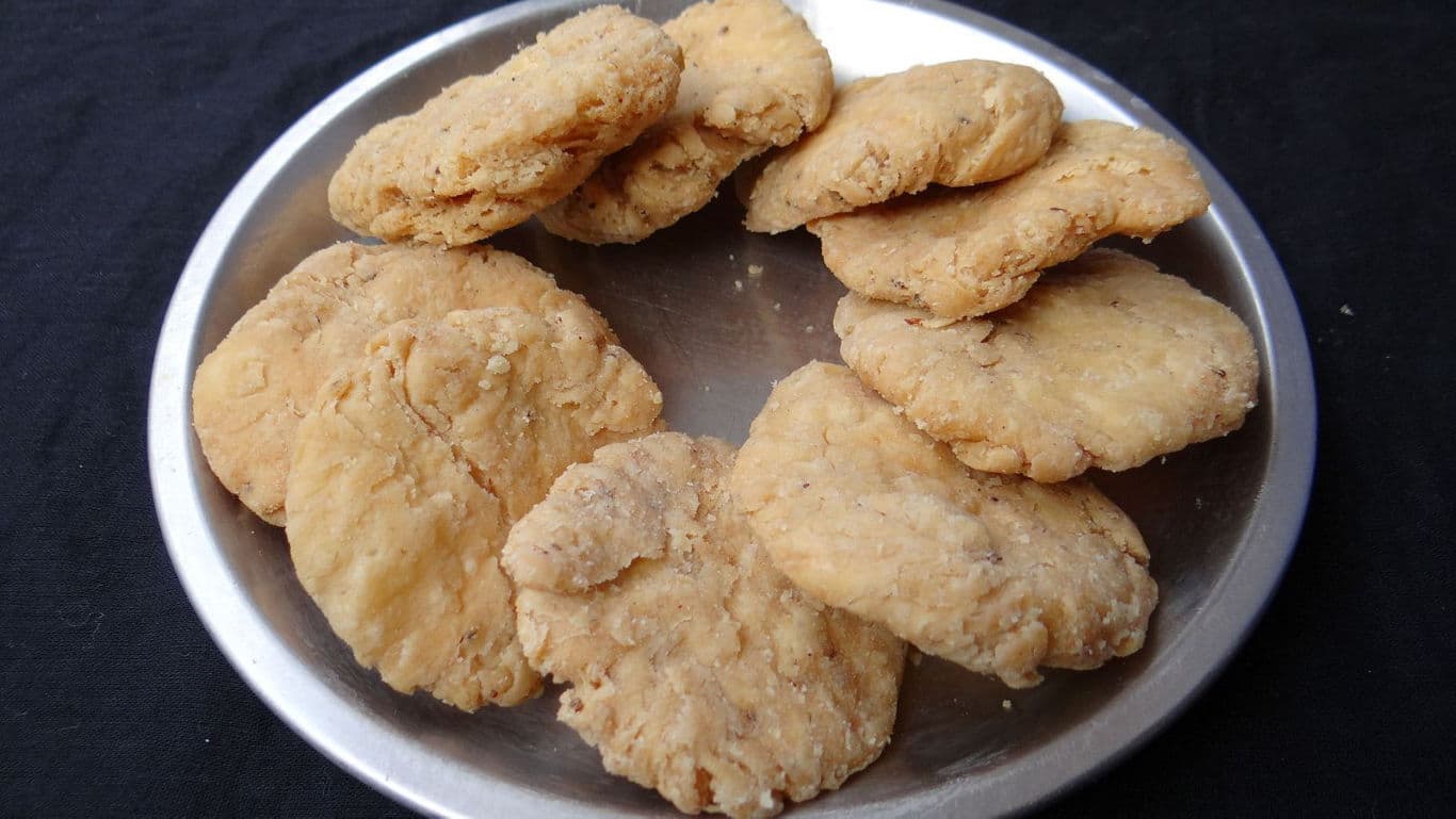 Homemade savory snacks on stainless steel plate