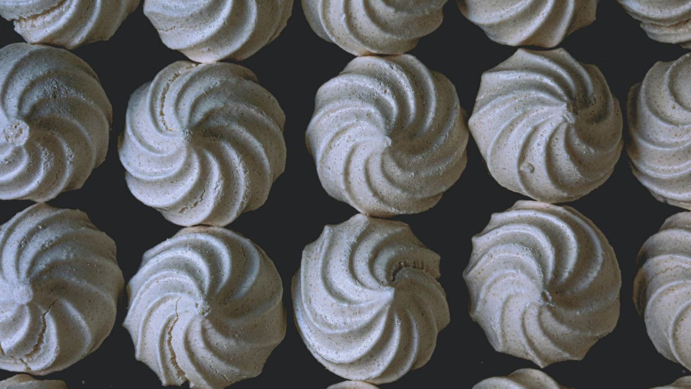 Pattern of Swirled Meringue Cookies