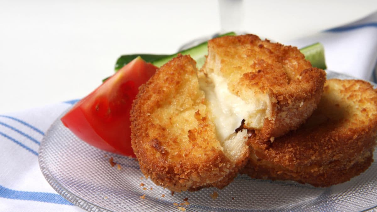 Carozza pieces on a plate