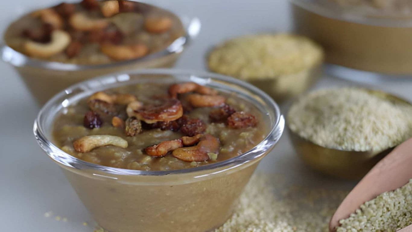 Traditional Indian Dessert with Cashew and Raisin Topping