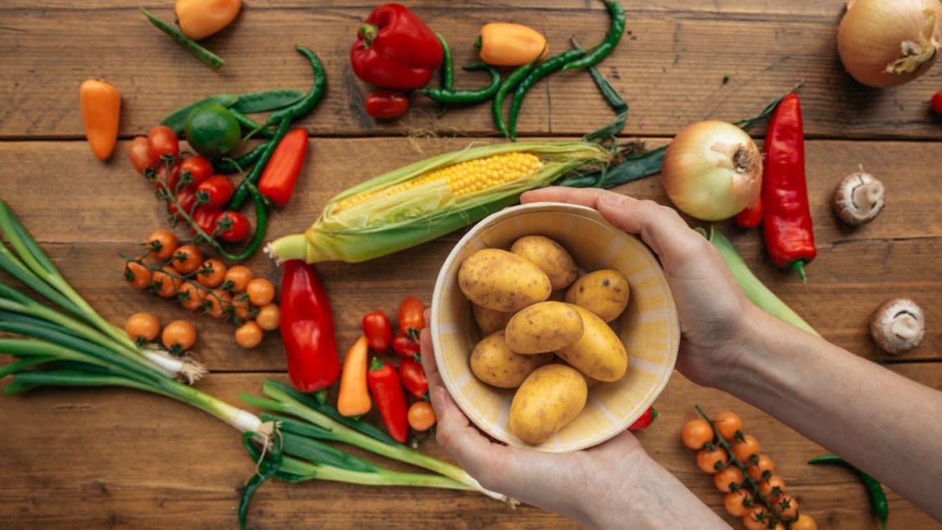 Vegetables on a table - banner image