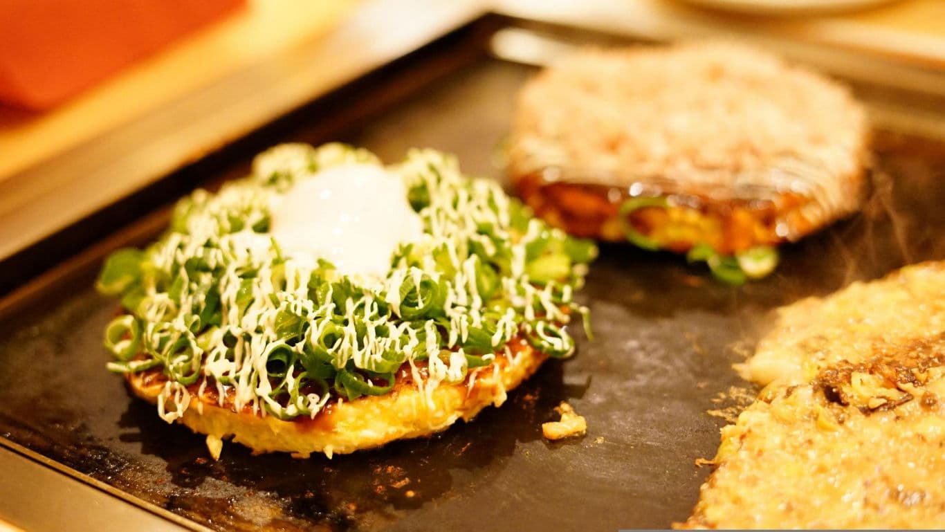 Japanese Okonomiyaki on Hot Griddle