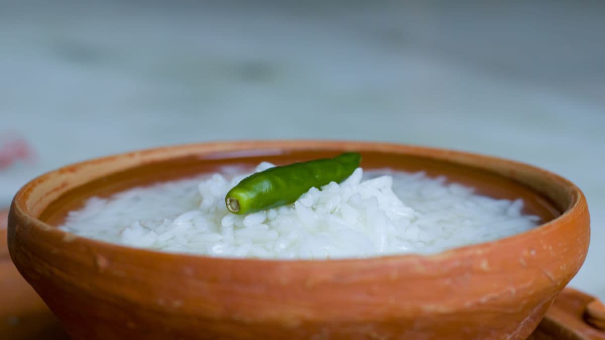 Pakhala bhata in earthen pot