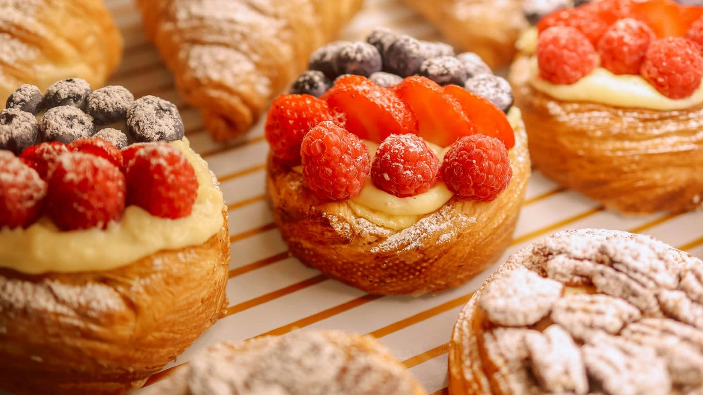 Pastry with fruits