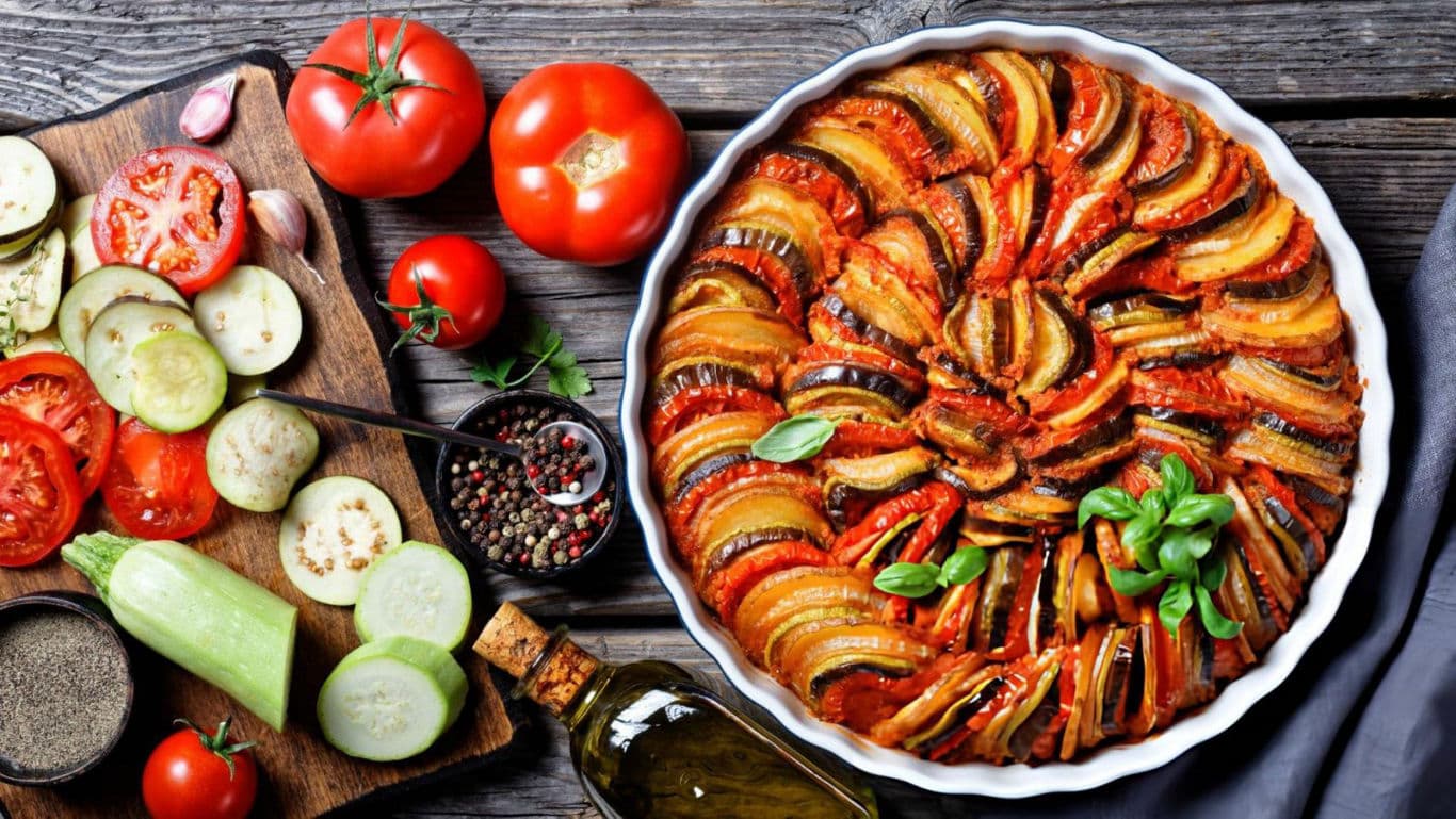 French ratatouille in a plate