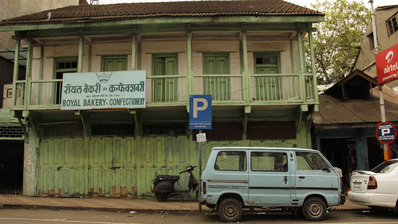 Old Royal Bakery Confectionery with Parked Van