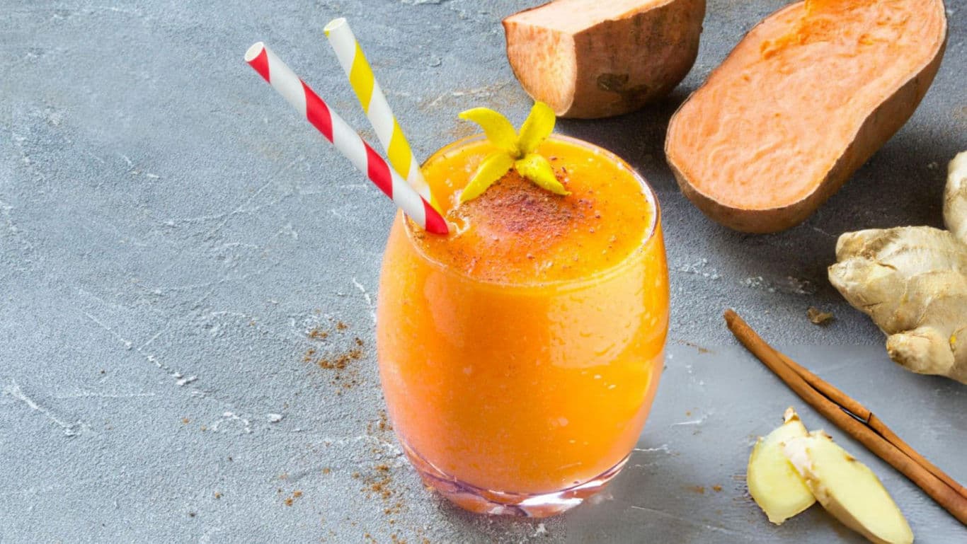 Sweet Potato Ginger Smoothie with Spices