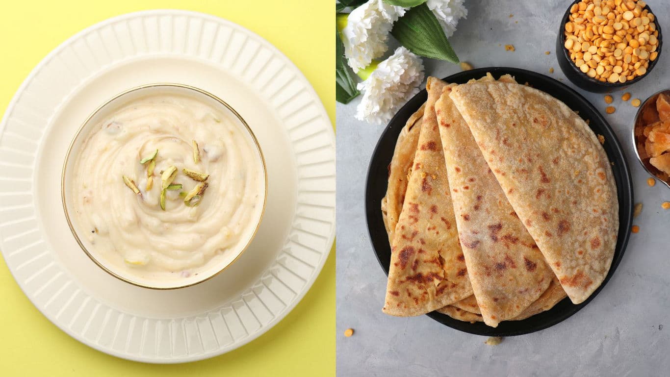 Shrikhand and puran poli